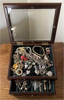 Jewelry Box w\Costume Jewelry- Bracelets++