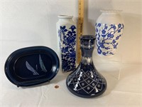 Blue Decor Vase Lot