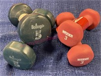 5-lb & 3-lb Dumbbell weights