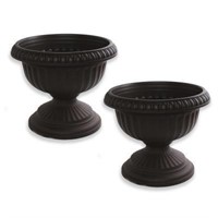 Black Urn Planters - Set of 2