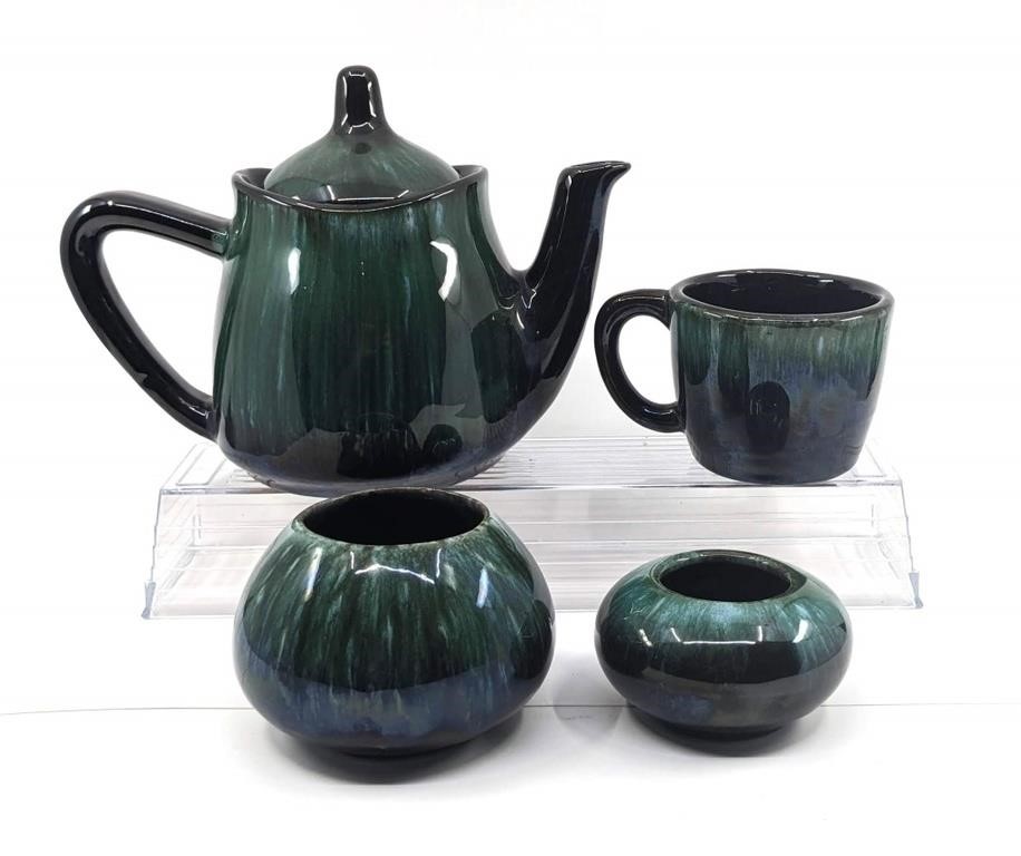 Blue Mountain Teapot, Bowls, Mug