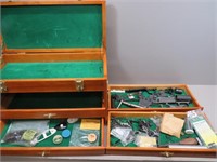 Wooden Maintenance Box with Assorted Gun Parts