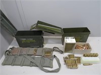 (2) Military Ammo Cans Containing (97 Rounds)