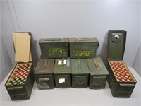 (8) Military Ammo Cans – mostly all empty, two