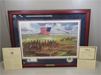 Framed 1994 Limited Edition Print, “The Flag is