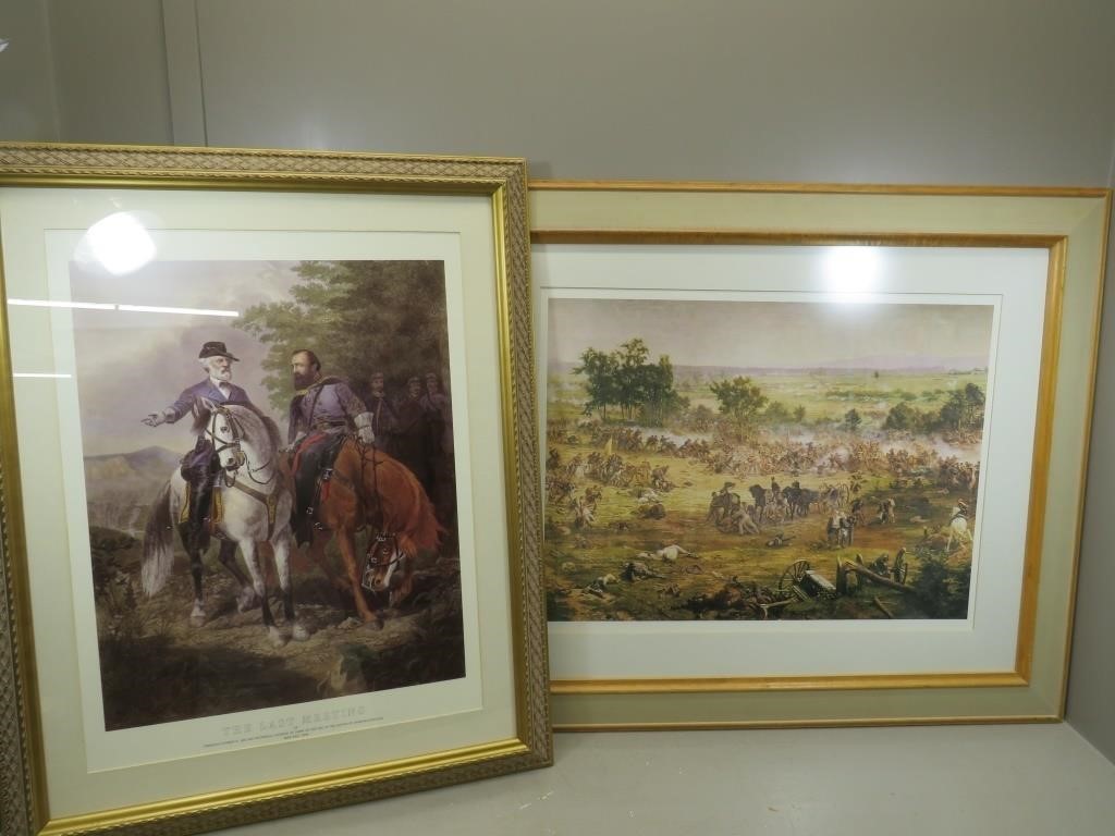 (2) Framed Civil War Prints, “The Last Meeting –