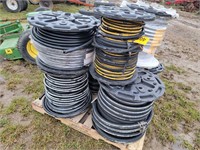 Pallet of assorted hydraulic hose spools