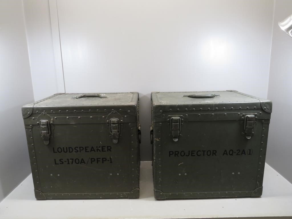 Signal Corps Projector and Loud Speaker Cases