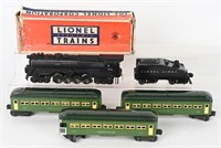 LIONEL 675 LOCOMOTIVE, TENDER, & 3 PASSENGER CARS