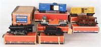 LIONEL 1656 LOCOMOTIVE, TENDER & 4 CARS w/ BOXES