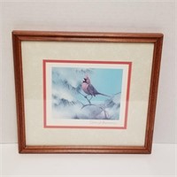 Framed Owen Gromme Winter Cardinal 83/525