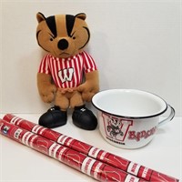 UW Badgers Enameled Bowl - Wrapping Paper - New