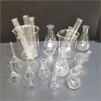 Lab Glass - Pyrex - Kimax - Beakers - Funnels