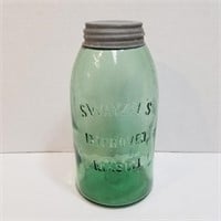 Green Swayzee's Mason Jar #30 w/Zinc Lid