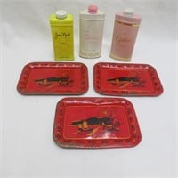 Talc Containers - Asian Design Trinket Trays