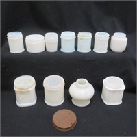 Milk Glass Cosmetic Jars - Mentholatum - Musterole