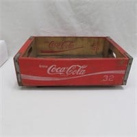 Coca Cola Crate - Wood with metal straps - vintage