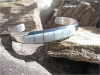 Sterling Silver Opal Bracelet Hallmarked  See Info