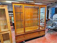 Large Antique Oak Trophy Cabinet