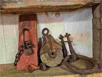 (3) Three Antique Farm Tools