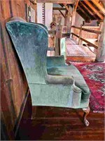 Vintage Upholstered Wingback Chair