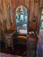 Antique Vanity with Mirror