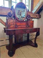 Fine Victorian Flame Mahogany Dressing Table