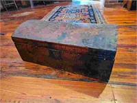 Early 19th C. Primitive Dome Top Trunk