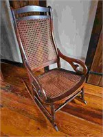 Antique 19th C. Caned Lincoln Rocker