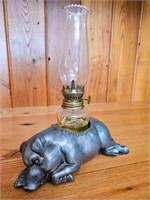 Morton's Steakhouse Pewter Pig Oil Lamp