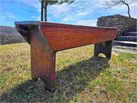 Antique Rustic Wood Bench