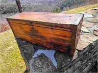 Primitive Carpenters Chest w/ Copper Straps