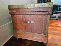 Large 19th C. Carpenters Chest w/ Copper Straps