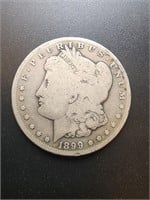 1899-S Morgan Silver Dollar Coin.