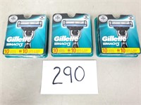 3 New 10-Pack Gillette Mach 3 Razor Cartridges