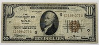 (KC) 1929 Brown $10 National Currency Chicago