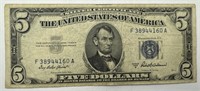 (KC) 1953 Blue $5 Silver Certificate Bill