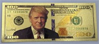 (KC) 2009 Gold $100 Donald Trump 24k Bill