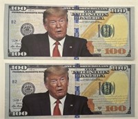 (KC) TWO 2009 $100 Donald Trump Bill