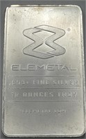 (KK) 10 oz Silver Elemetal Bar