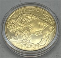 (RS) 2022 24Kt Gold Chad $50 Buffalo Tribute Coin