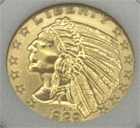 (RS) 1929 $5 Indian Head 24Kt Gold Chad Tribute