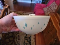 RARE UNMARKED TURQUOISE DIAMOND PYREX BOWL D