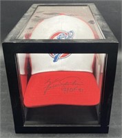 (D) Fergie Jenkins signed hat with picture in