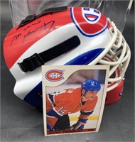 (D) Mario Tremblay signed mini hockey helmet not