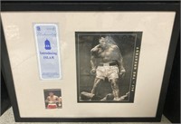 (D) Muhammad Ali framed photos and brochure 17x21