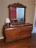 WOODEN DRESSER WITH MIRROR BR1