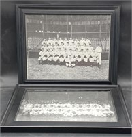 (D) New York Yankees framed team photos Ruth