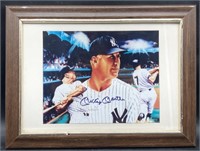 (D) Mickey Mantle signed 12 x16 picture w/COA