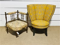 (2) Vintage Corner Chairs